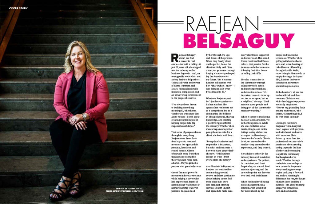 Real Producers Magazine Article - Raejean Belsaguy Feature
